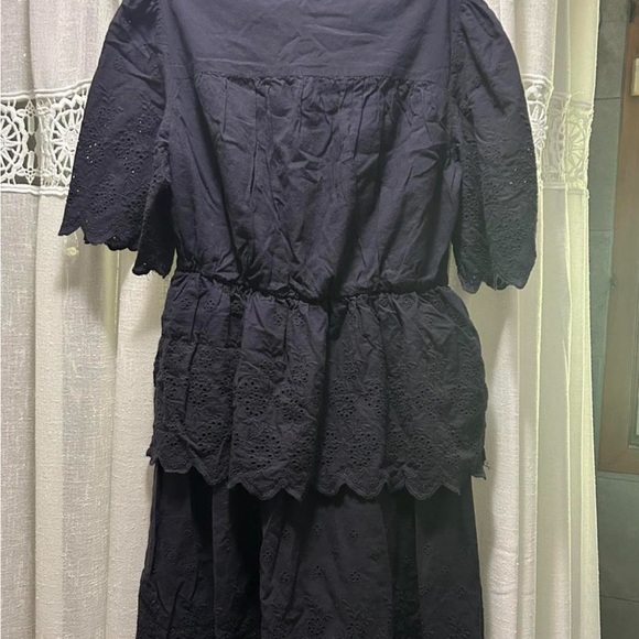 En Saison Navy Eyelet Midi Dress - Picture 4 of 5